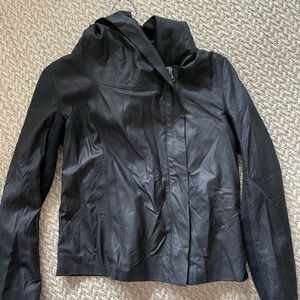 Vince Goat leather scuba jacket black M